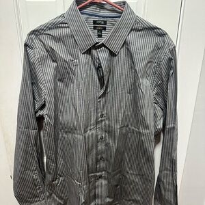 Apt. 9 Men's Charcoal Pinstripe Dress Shirt